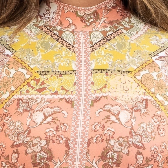 RIP Curl Wanderer Long Sleeve Rash guard Surf suit Coral Boho L and XL - Picture 3 of 11